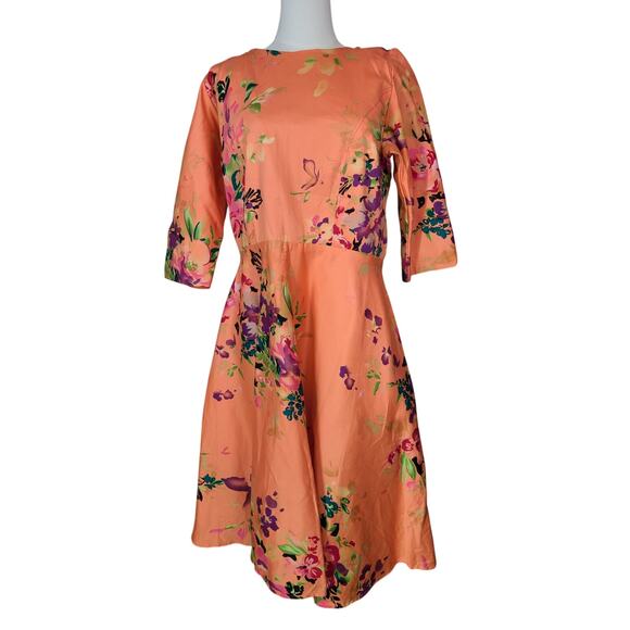 Vintage Dresses & Skirts - Vintage 90s Handmade Floral Fit & Flare Dress